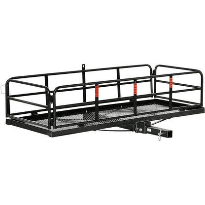 Folding Cargo Carrier Rack Hitch Mount Cargo Basket High