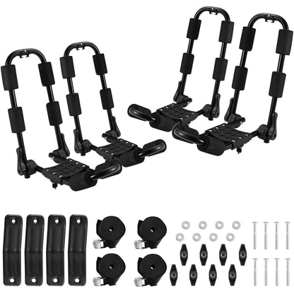 Folding Kayak Rack 4 PCS/Set | Car Kayak Roof Racks Kayak on Rack J Bars