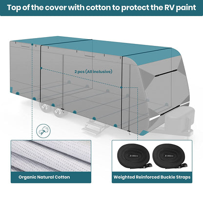 Camper Covers | Travel Trailer RV Covers 8 Layers Winter Waterproof