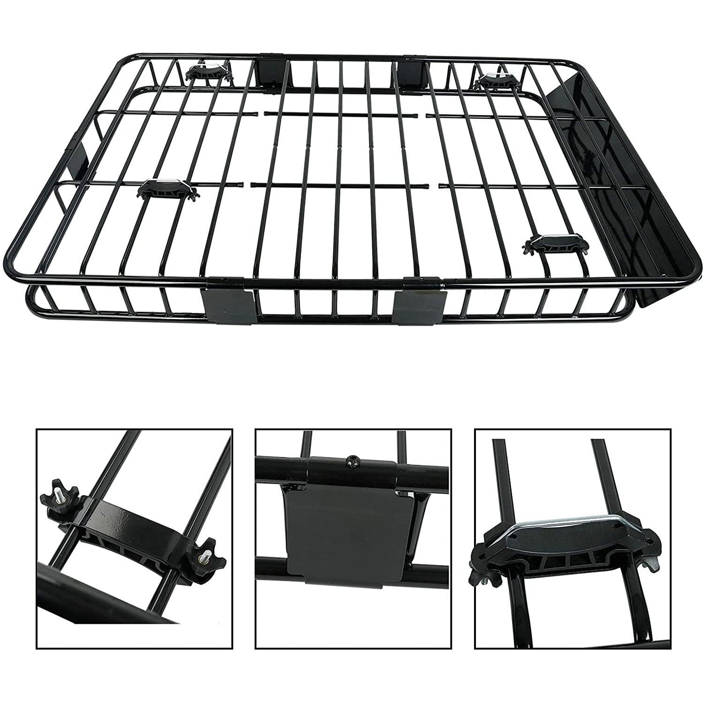 Universal Cargo Roof Rack Steel Basket 250 lb Capacity