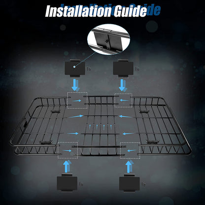 Universal Cargo Roof Rack Steel Basket 250 lb Capacity